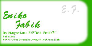 eniko fabik business card